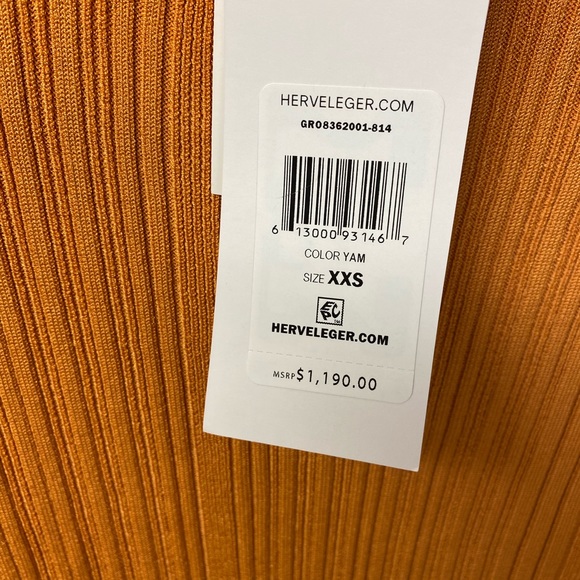 New💕HERVE LEGER LACE UP LONG SLEEVE DRESS💕 - Picture 9 of 10